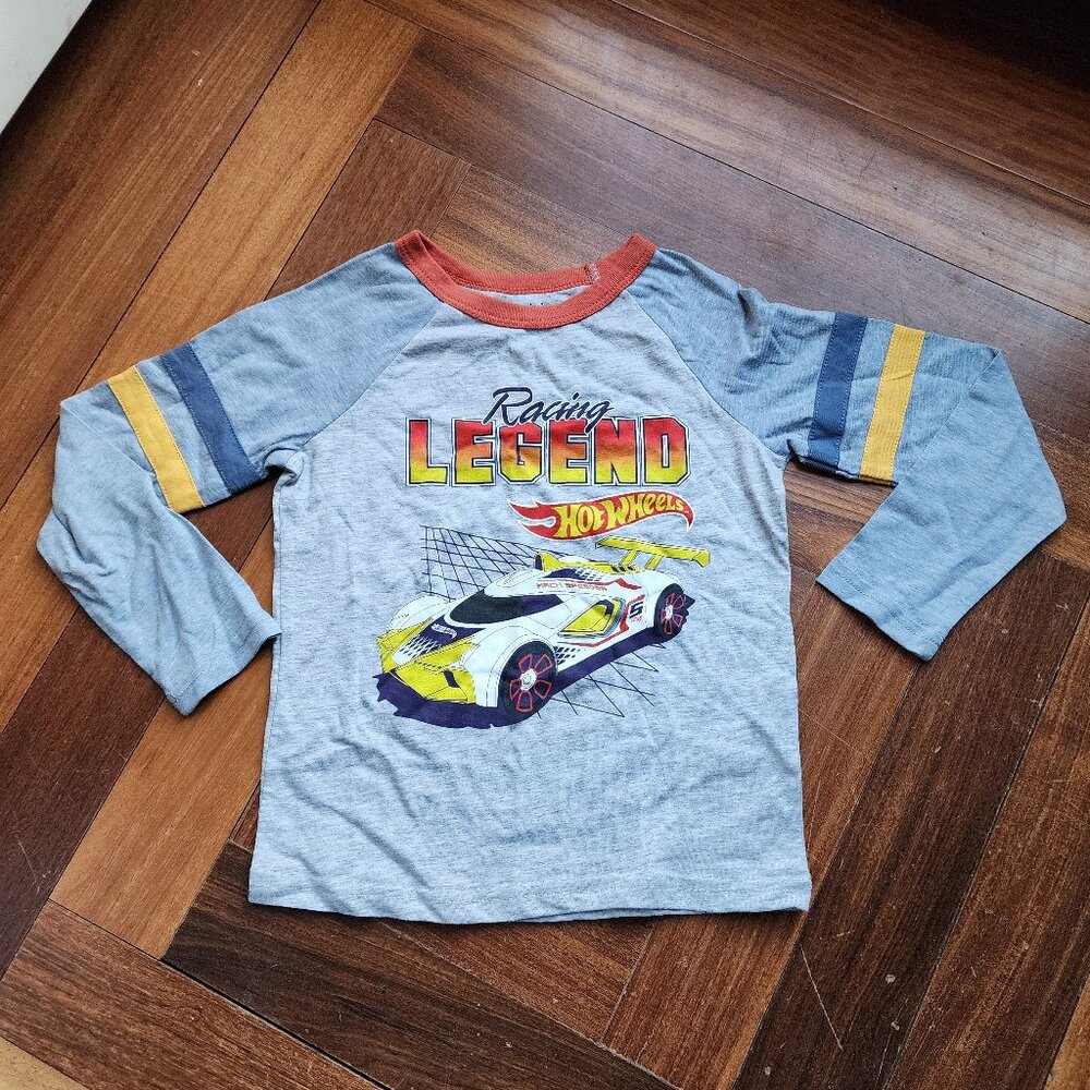 Jumping Beans Long Sleeve "Racing Legend Hot Wheels" Jersey Size 4